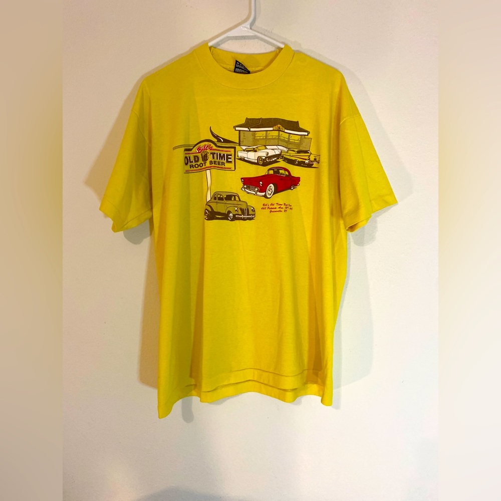 Vintage 80s 90s Bill’s Old Time Root Beer A & W Hot Rod T-Shirt •XL Screen Stars